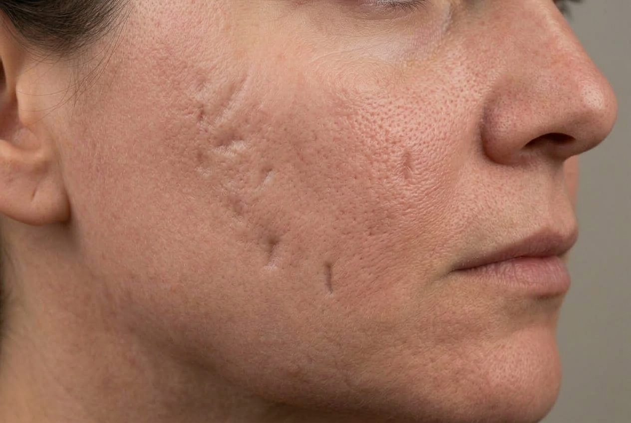 Illustrative image of skin after Morpheus8 Fractional Radiofrequency & Microneedling